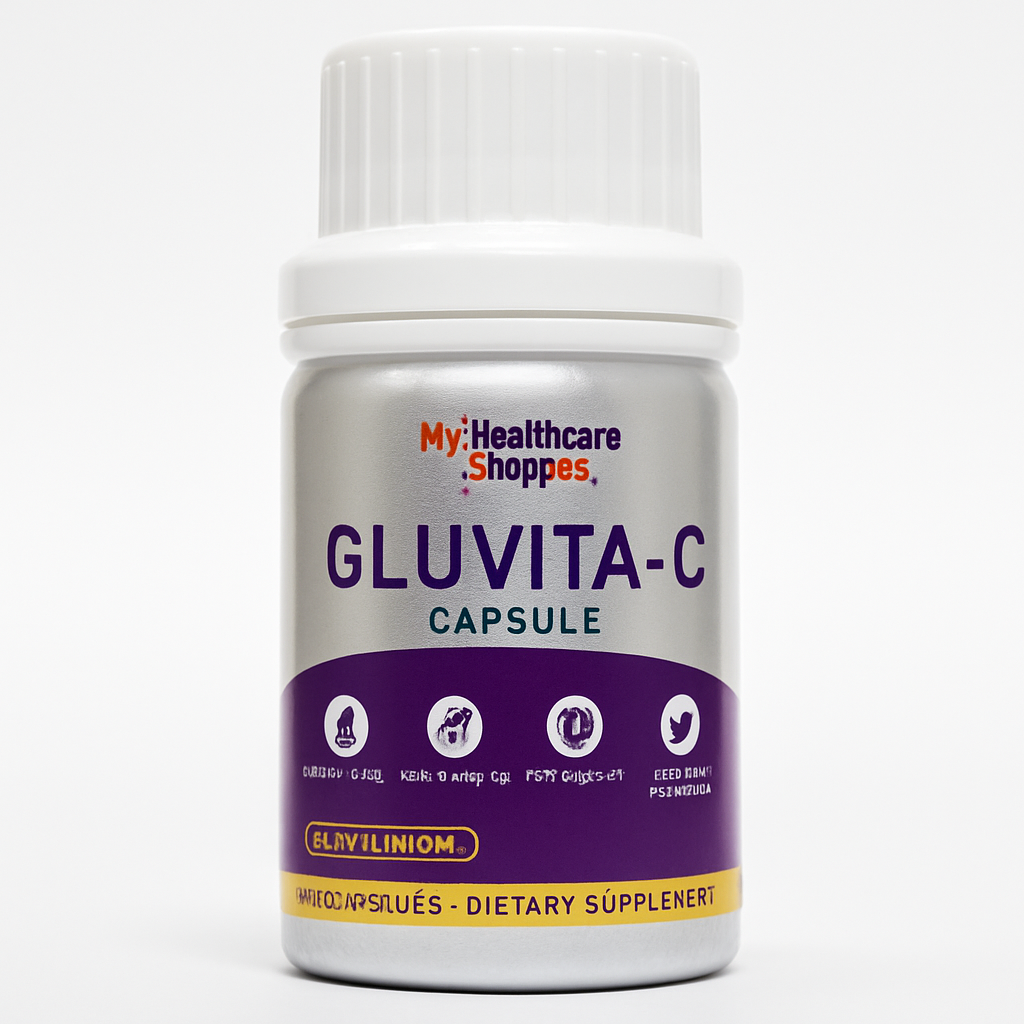 Gluvita-C Capsule | F-8 Herbal L Glutathione 500mg Capsules With Vitamin C for Immune Support, Healthy Radiant Skin Glowing, Antioxidant 30 Veg Capsules (Copy)