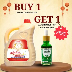 Buy 1 Alpha Cardio-D Rice Bran Cooking Oil (5L) & Get 1 Stevia Liquid (30ml) FREE